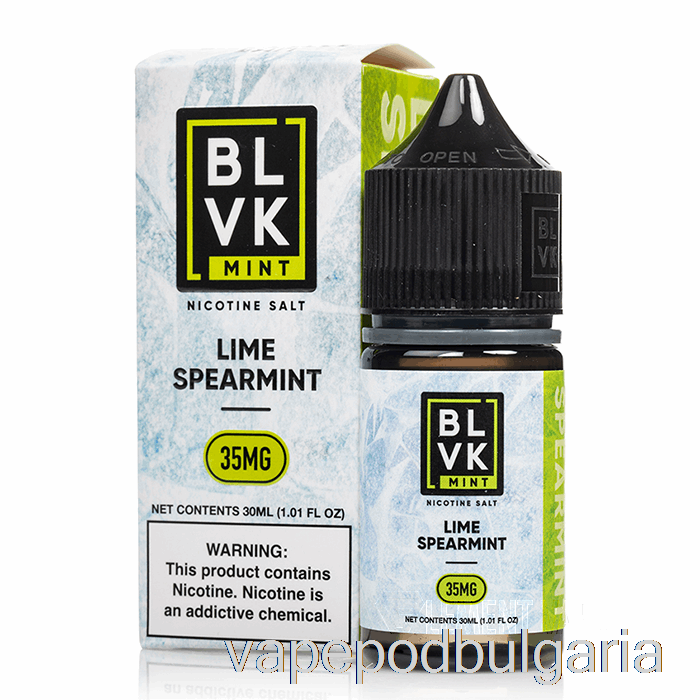 Vape 10000 Дръпки Lime Spearmint - Blvk Mint Salts - 30ml 35mg